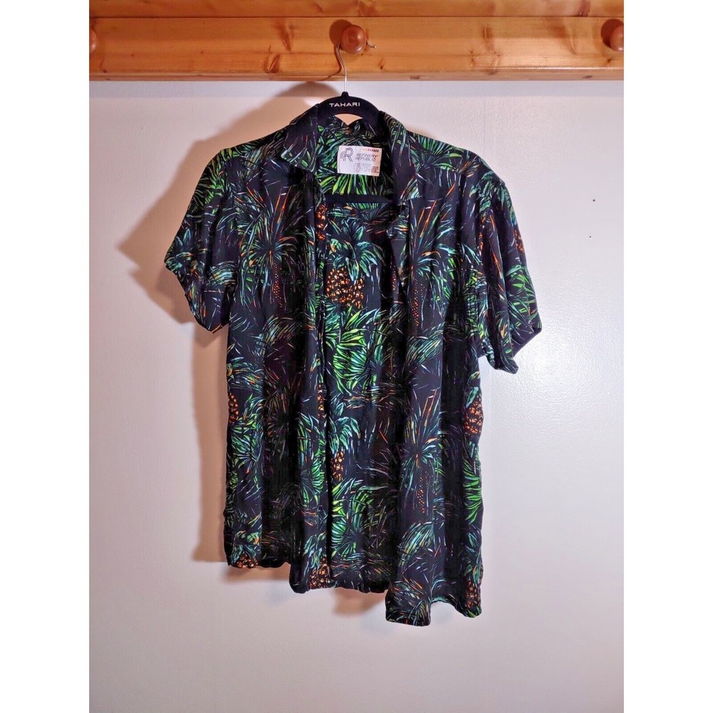 Refinery Republic Mens M Pineapple Hawaii Aloha Shirt India Made Button Front